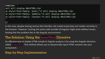How to Properly Display HTML Emojis in Your Angular Project