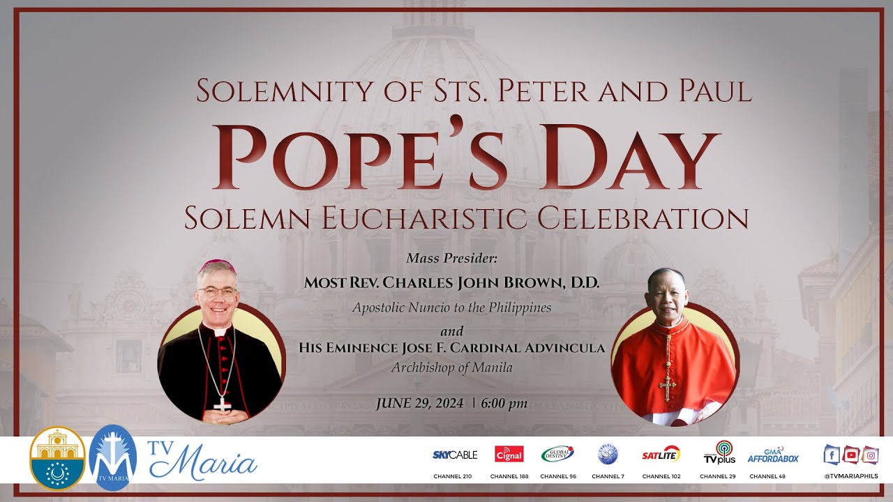Pope's Day Mass at the Manila Cathedral - June 29, 2024 (6:00pm)