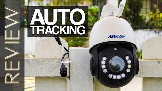 ASECAM 8MP 4K Surveillance Camera WiFi PTZ 30X Optical Zoom Human Tracking Home Security Audio Alarm