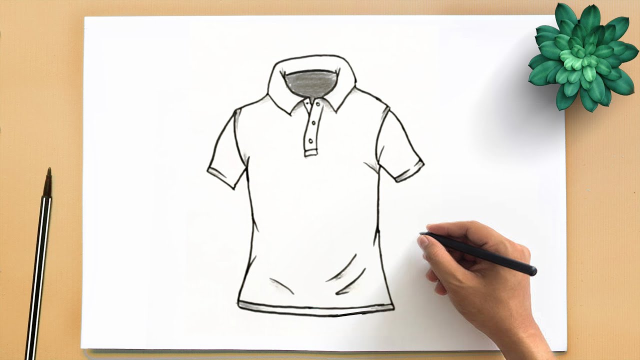 T-shirt Drawing How to Draw a nice T Shirt Step by Step Easy (Polo ...