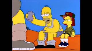 Homer And Bart Raft Down Rapids - The Simpsons