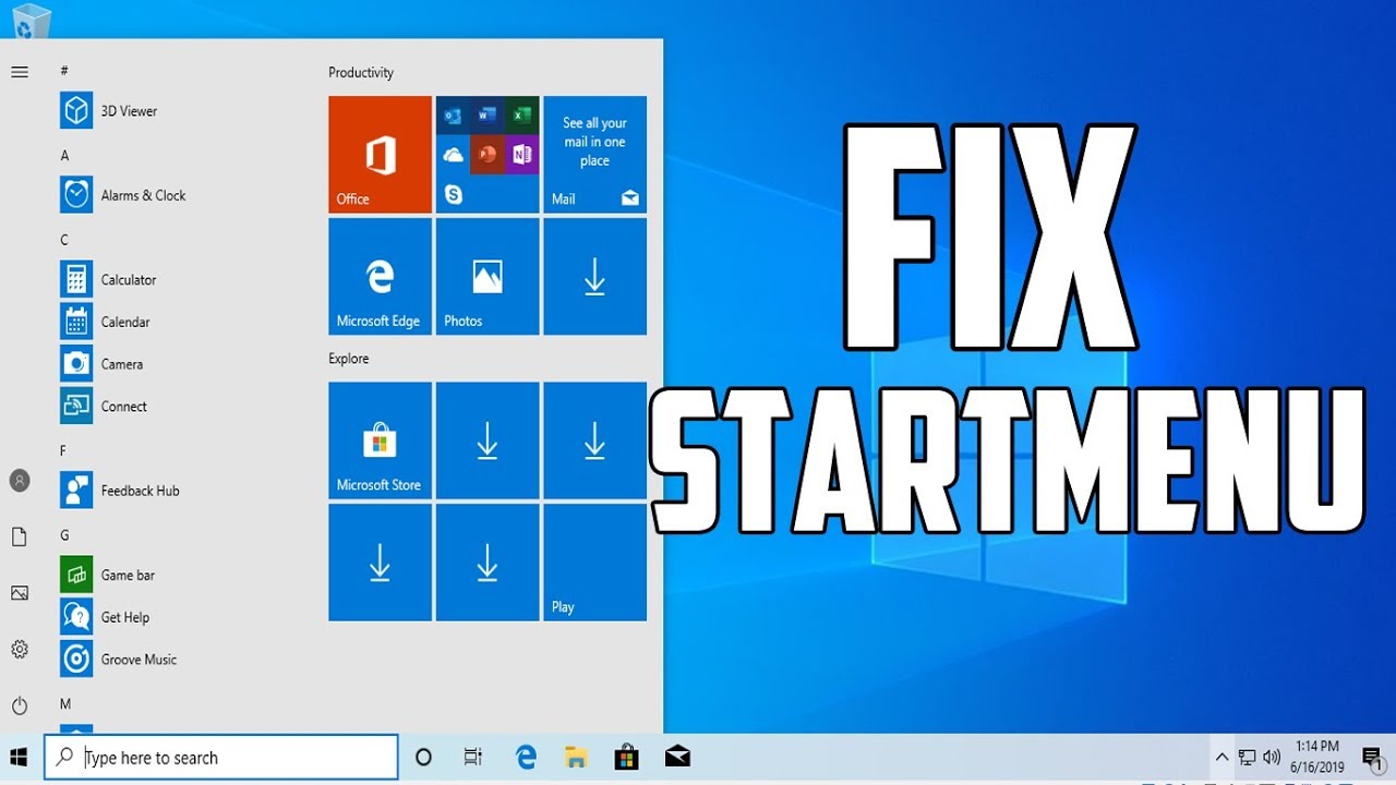 How To Fix Start Menu Not Working In Windows 10 Quick Fix Youtube