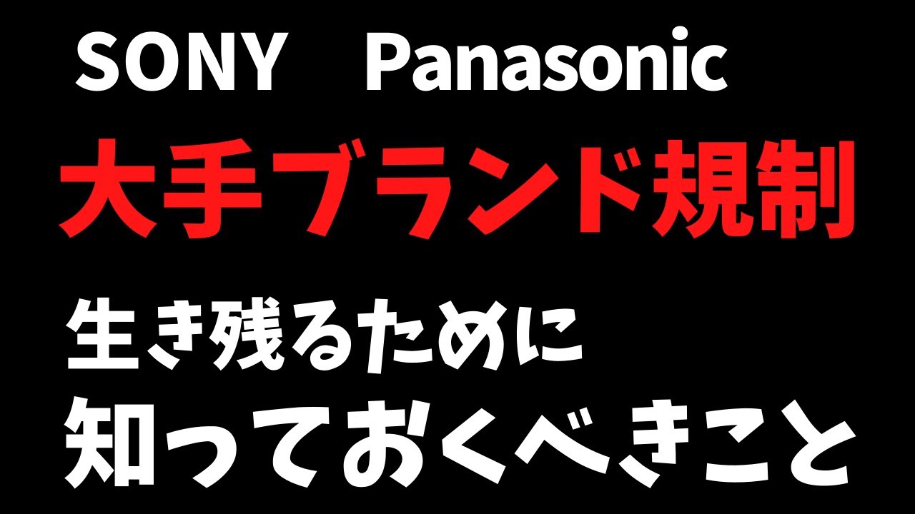 せどり 転売 Sony Panasonicが出品制限に 概要と今後のamazon販売方針について Youtube