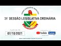 31ª Sessão Ordinária - Monte Negro/RO (07/10/2021)
