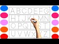 Alphabet, ABC song, abcd, a to z, Kids rhymes, collection for writing along dotted lines for toddler