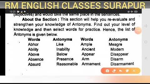 Antonyms for B.A. /Intermediate Part 1 by Ramesh Sir