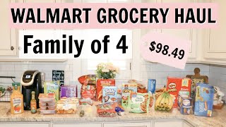 WALMART GROCERY HAUL FAMILY OF 4 | A WEEK OF GROCERIES AND WEEKLY MEAL PLAN | Amy Darley