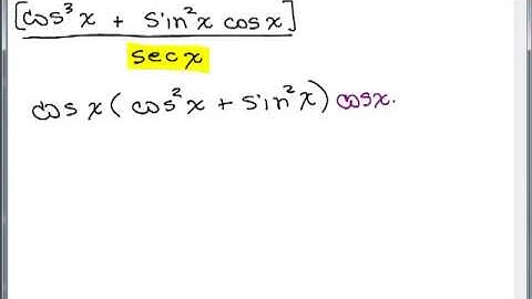 Basic Trig Identities 7 Simplify Trig Expressions