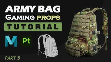 Craft a Stunning Low-Poly Army Bag for Games Tutorial Part 5 #3d #tutorial #maya #youtube #games