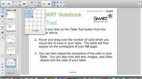 SMART Notebook Video Bite   Table Tool