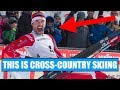 This is CROSS-COUNTRY SKIING