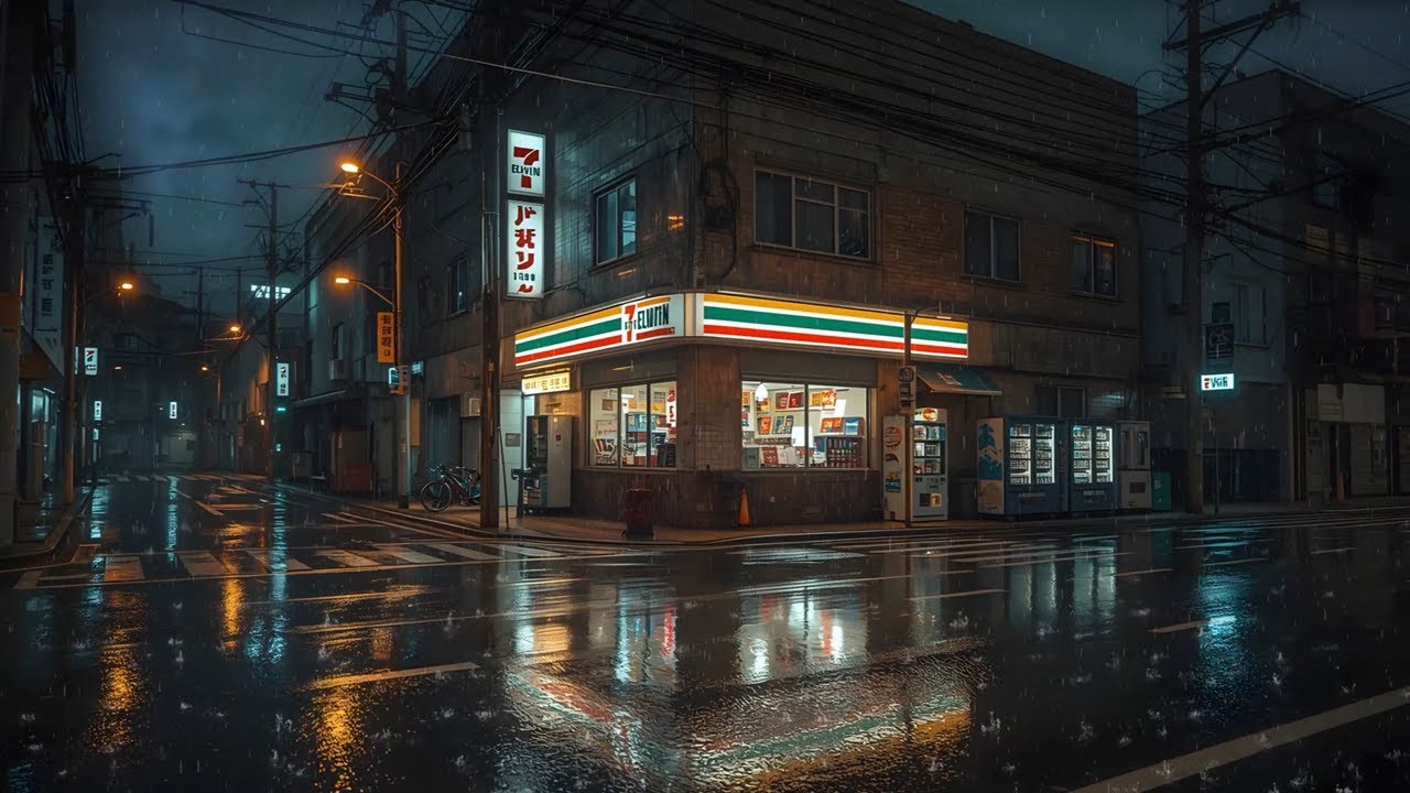 Tokyo After Midnight 🌙 Lofi Rain for Sleep 😴 Calm Music All Night