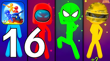 Stickman Party: 4 Player Games - Gameplay Part 16  Walkthrough (iOS,Android)