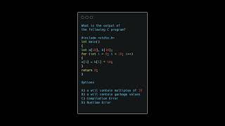 What Is the Output of This C Program? | Array MCQ in C