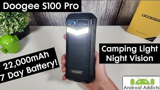 Doogee S100 Pro Review - 22,000mAh, Camping Light, Night Vision Camera