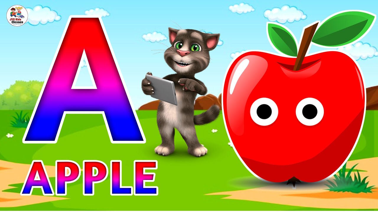 Phonics Song 2 with TWO Words in 3D - A For Apple🍎🍏- ABC Alphabet Songs with Sounds for Children's