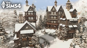 RUSTIC CHRISTMAS VILLAGE (NO CC) - The Sims 4 Relaxing Speed Build