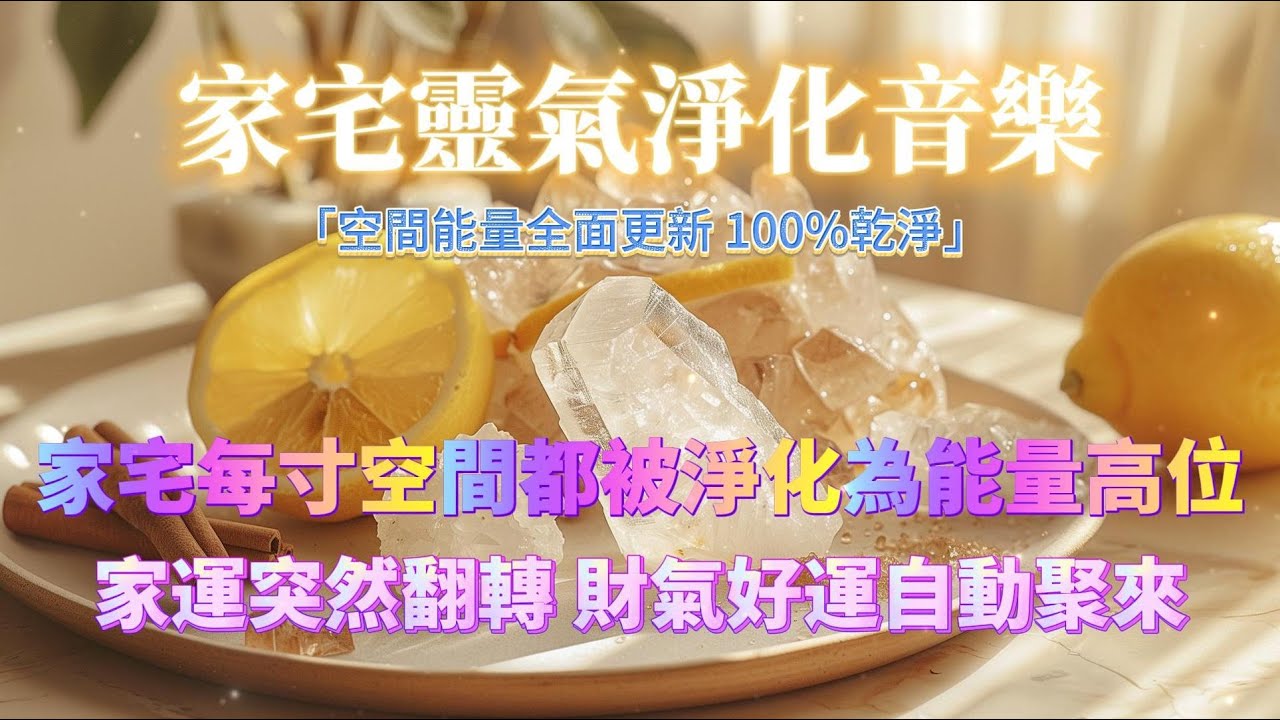 家宅靈氣淨化音樂【100%乾淨 空間能量全面更新 】五分鐘後家宅氣場徹底翻新，家宅每寸空間都被淨化為能量高位 ⚠️  家運突然翻轉 財運好運自動聚集 🔥 吸引力法則，能量音樂，睡眠陪伴，淨化磁場