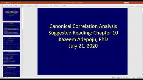 Canonical correlation