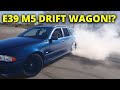 HUGE BURNOUT in my E39 M5 Wagon! (Exhaust finished, time for new wheels?)