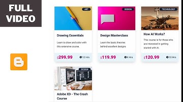 [FULL VIDEO] Design Responsive Course Cards Using HTML, CSS & JavaScript