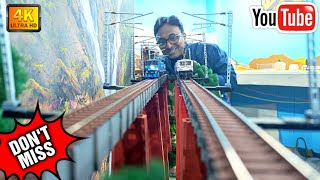 Indian Railways HO Scale Model Train | WAP-7, WAG-12 &amp; WDM3A Model | Model Train | train videos