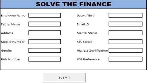 Create a Data Entry Form in Excel with Macro