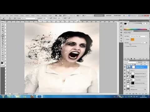 Photoshop dispersion effect CS  tutorial