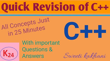 Quick Revision of C++ Programming language| #C++ | #cplusplusprogramming