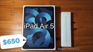 UNBOXING iPad Air 5 e Apple Pencil 2 in 2024  Primeiras impressões | detalhes