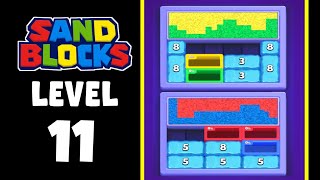 Sand Blocks level 11 walkthrough solution 