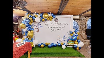 Trang trí backdrop tiệc tất niên | 0909642384 Ms Thảo