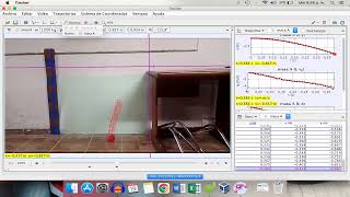 Cálculo de la gravedad con Tracker: experimento caida semiparabólica screenshot 2