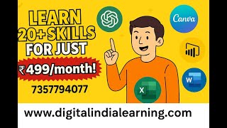 499 Course Subscription India Learn Excel, Canva, Power Bi, Chatgpt More..