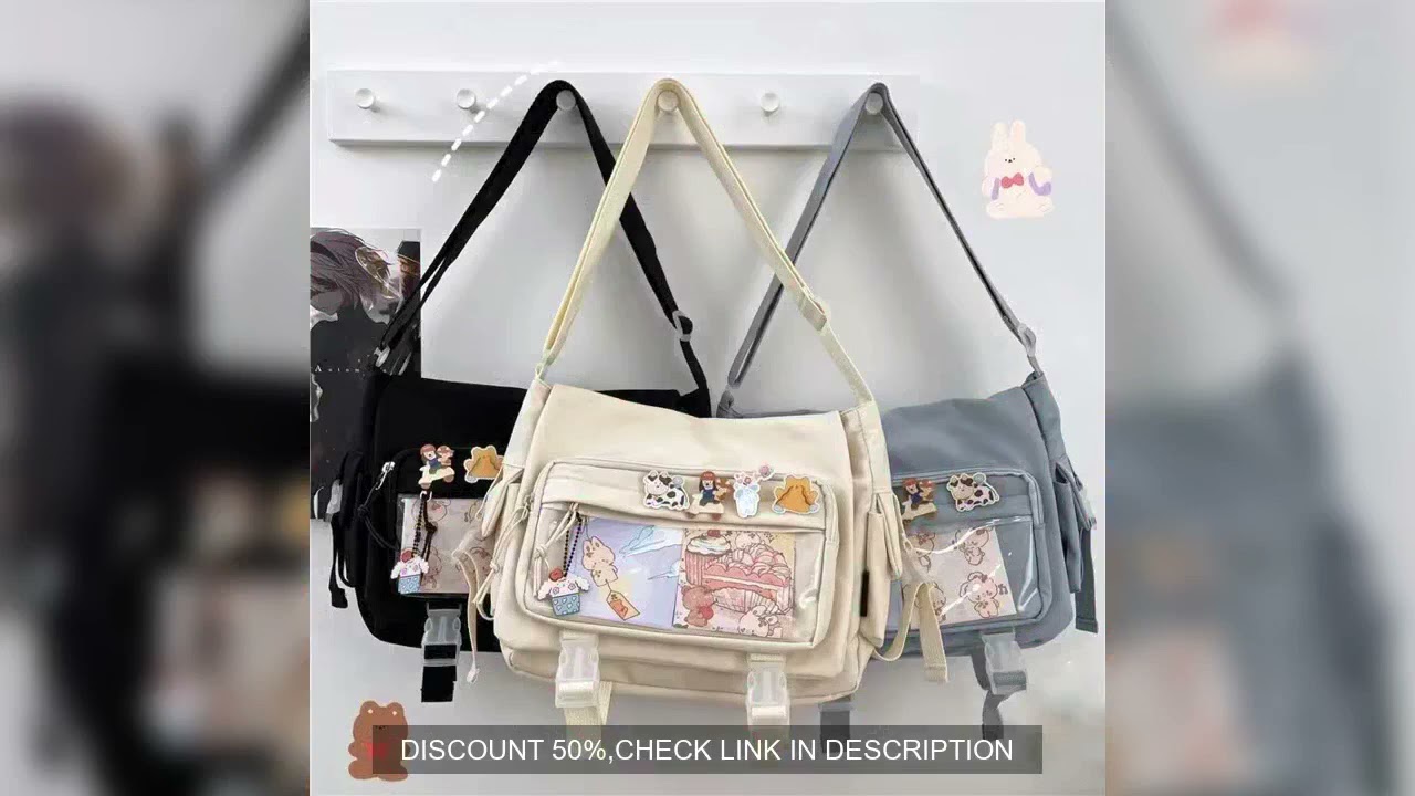 Japanese Style Kawaii Itabag for Dolls Large Handbags New Nylon School Bags for Teenage Girls Tote S