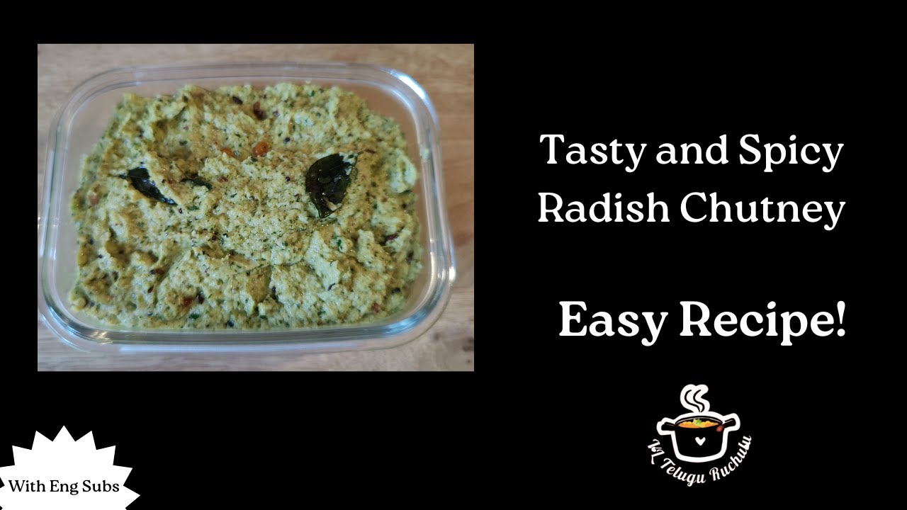 Try this Tasty, Spicy Radish Chutney Recipe Easy, Simple Recipe VL Telugu Ruchulu YouTube