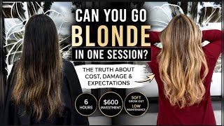 Brunette To Blonde | Can You Go Blonde In One Session? The Truth About Cost & Expectations 