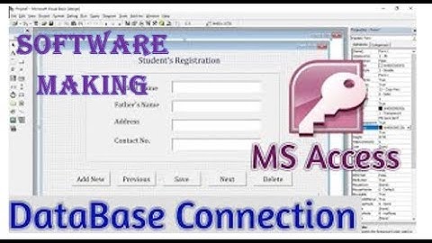 Software Making VB 6.0 with MS Access || ADODC Add  || Database Connection VB With MS Access