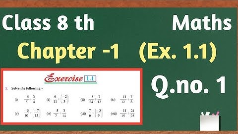 Class 8 maths Chapter 1 Exercise 1.1 Q.no. 1 ll Pseb Class 8 maths