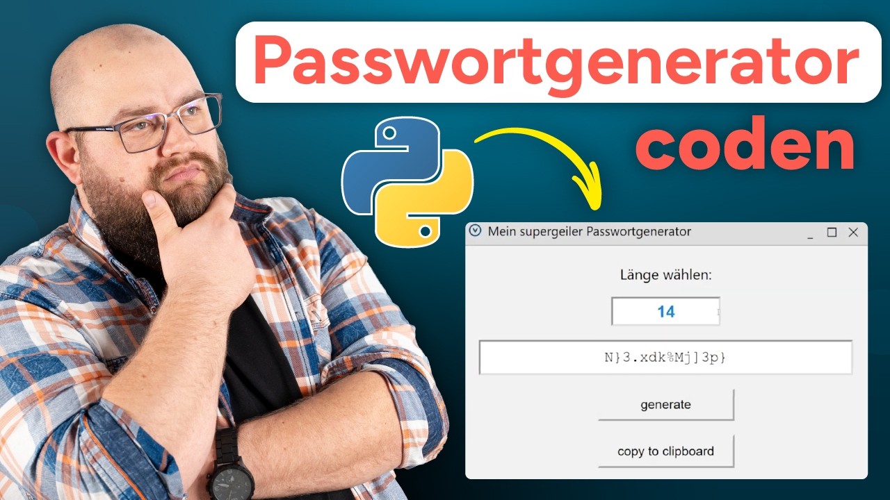 Python Anfängerprojekt: Passwortgenerator coden in 30 Minuten (Tutorial ...