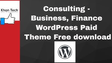 Consulting - Business, Finance WordPress Theme Free download