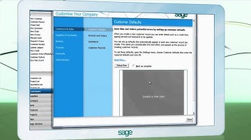 Sage 50 2013  - Customise Your Company