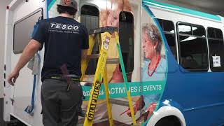 Bus Graphics Wrap Install Time Lapse - Ford E450