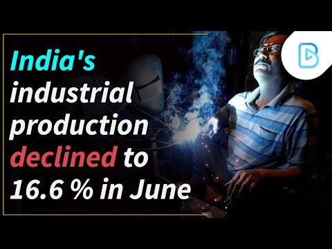 Factory output in June continues to shrink to 16.6%  but beats street expectations