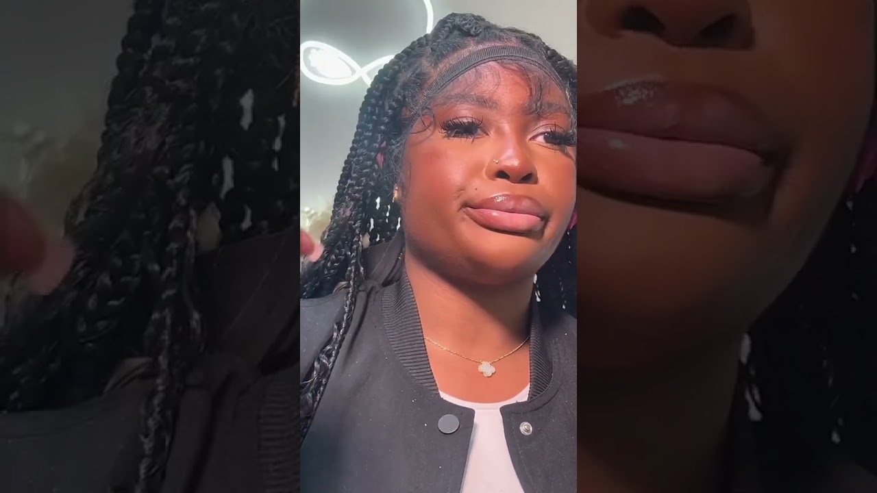 Full Lace Bohemian Knotless Box Braided Frontal Wig Install