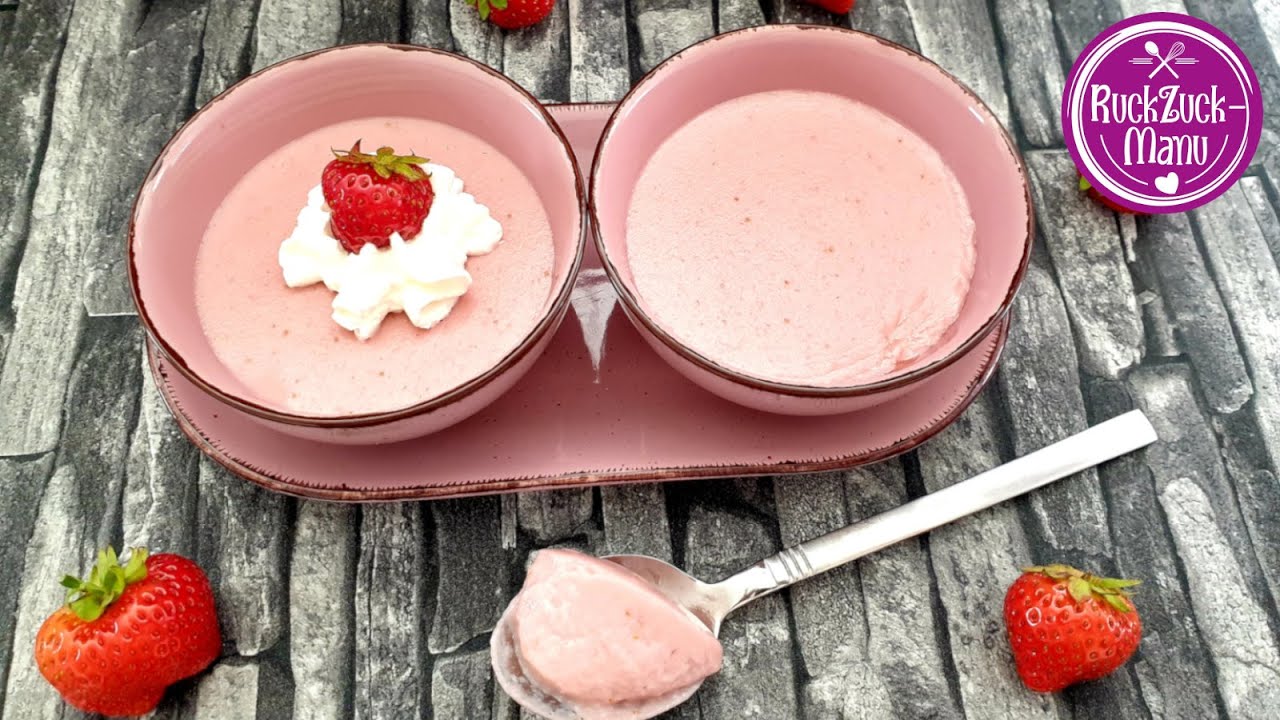 Pudding mit frischen Erdbeeren  Thermomix® TM5/TM6