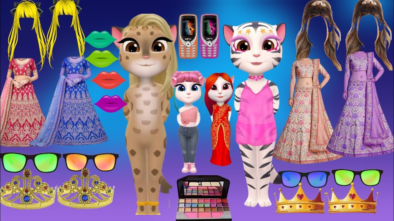 talking tom shadi Mekeup Comedy Video 💒💒chota bheem chutki Mekeup c8