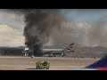 British Airways Plane on fire @ Las Vegas airport - September 8, 2015