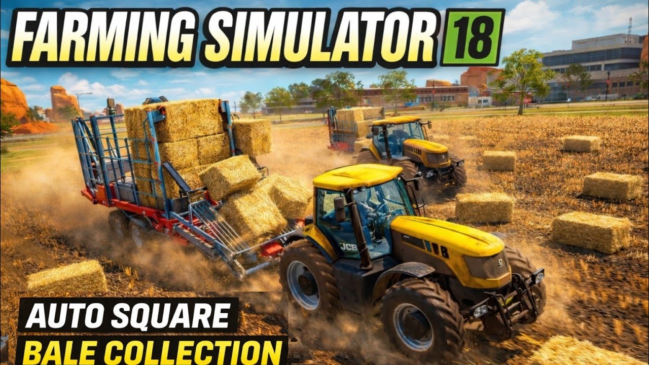 Automatic machine 😲 for Wheat square bales in farming simulator 18! Farming simulator 18 Gameplay 