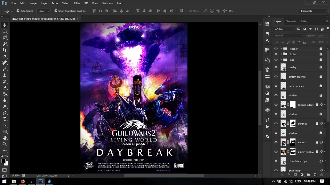 GW2 Living World S04 E01 Movie Poster - Speed Art (